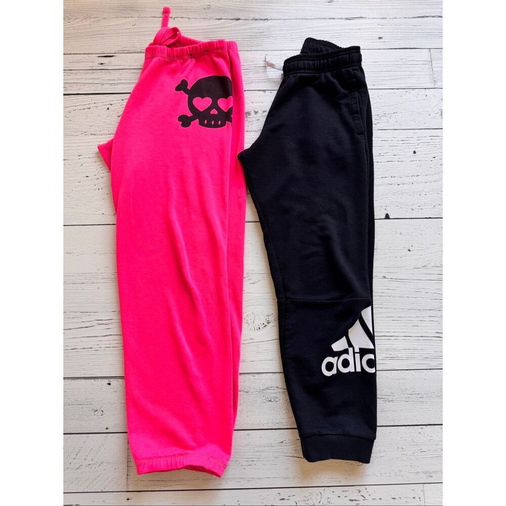 Adidas & Target: Black Joggers and Pink Skull joggers